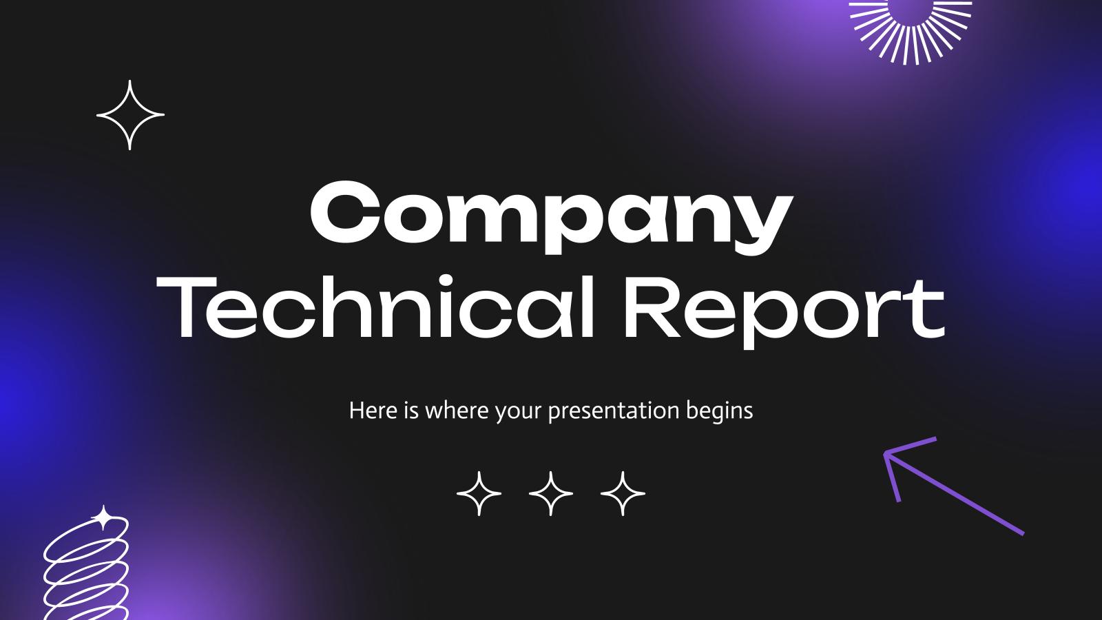 Company Technical Report presentation template 
