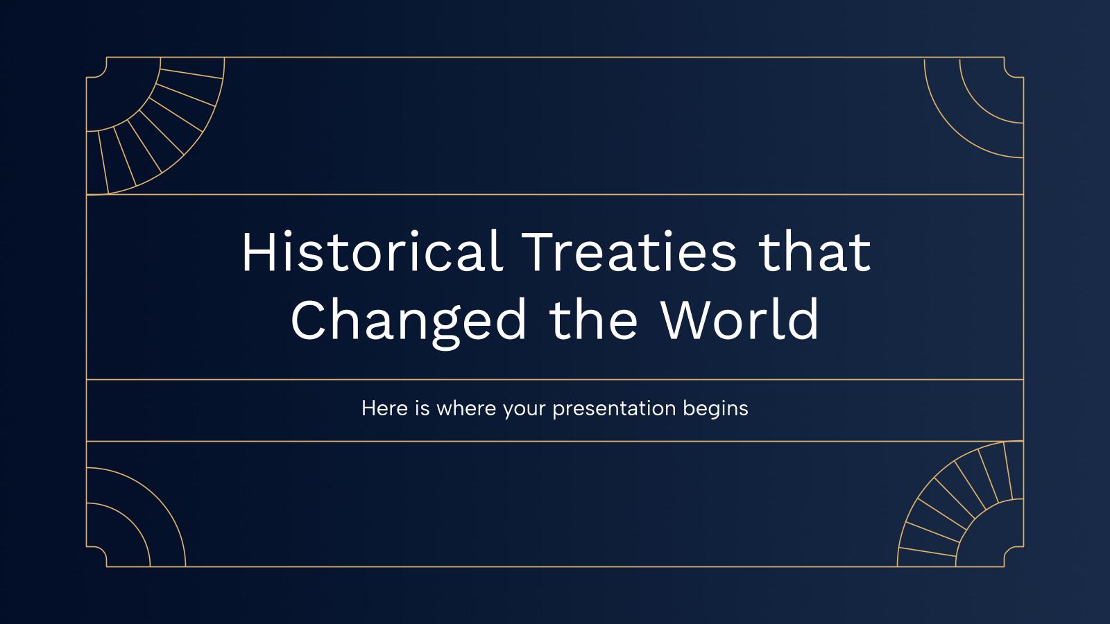 Plantilla de presentación Tratados internacionales que cambiaron el mundo