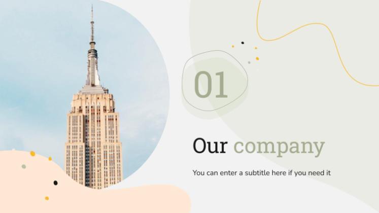 Plan marketing avec une esthétique minimaliste de New York Modèles de présentation