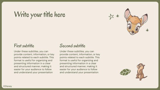Bambi Mother's Day presentation template 