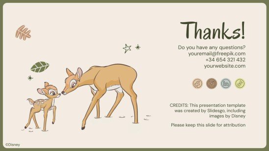 Bambi Mother's Day presentation template 