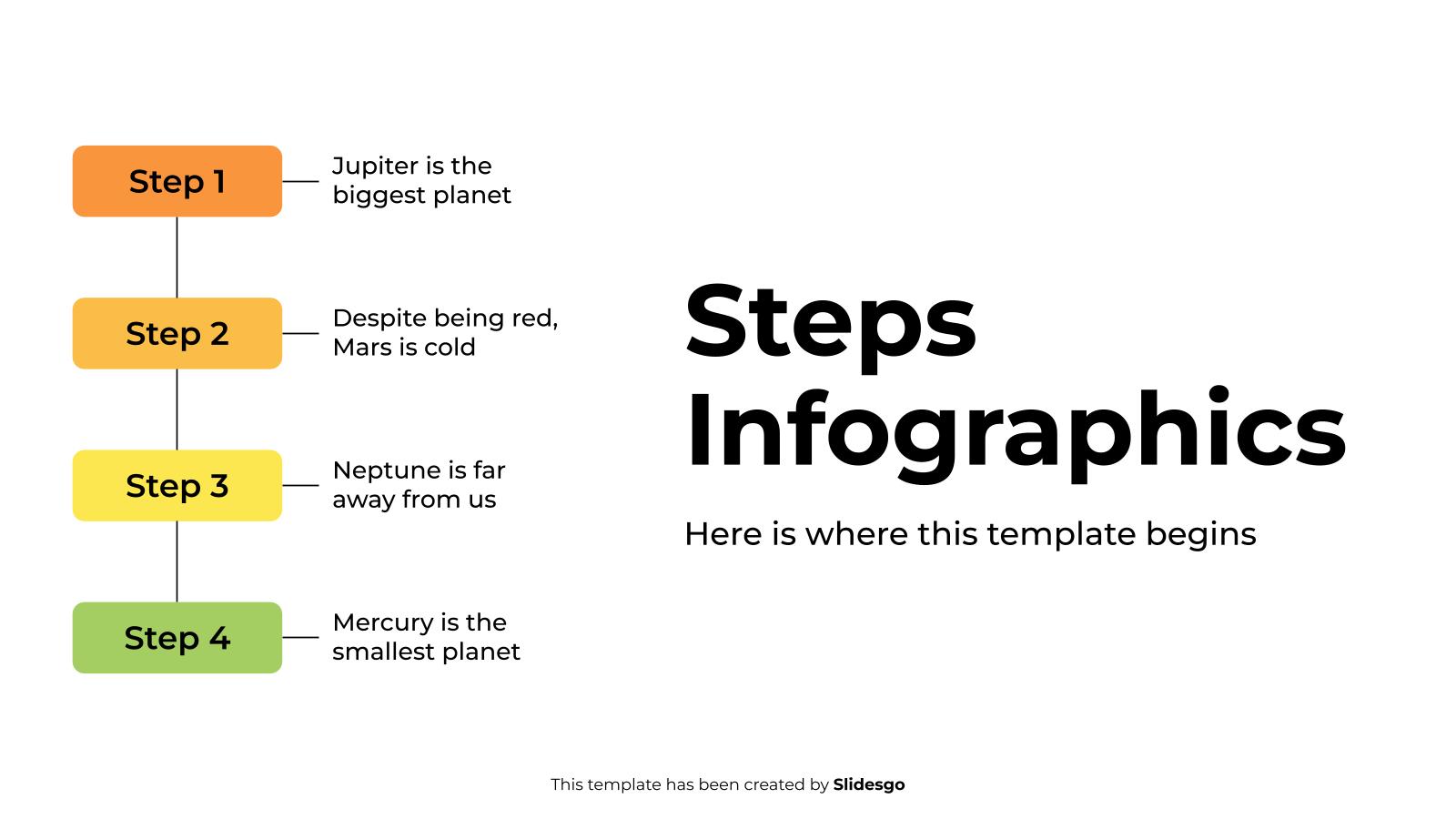 단계 인포그래픽 프레젠테이션 템플릿