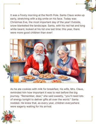 Modelo de apresentação Livro de histórias de Natal