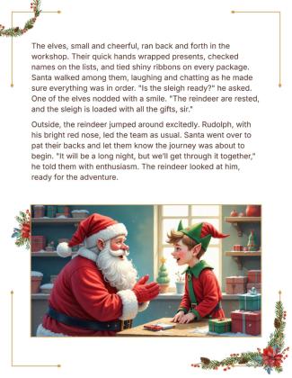 Modelo de apresentação Livro de histórias de Natal