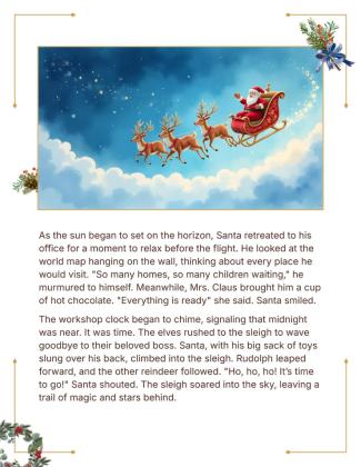 Modelo de apresentação Livro de histórias de Natal