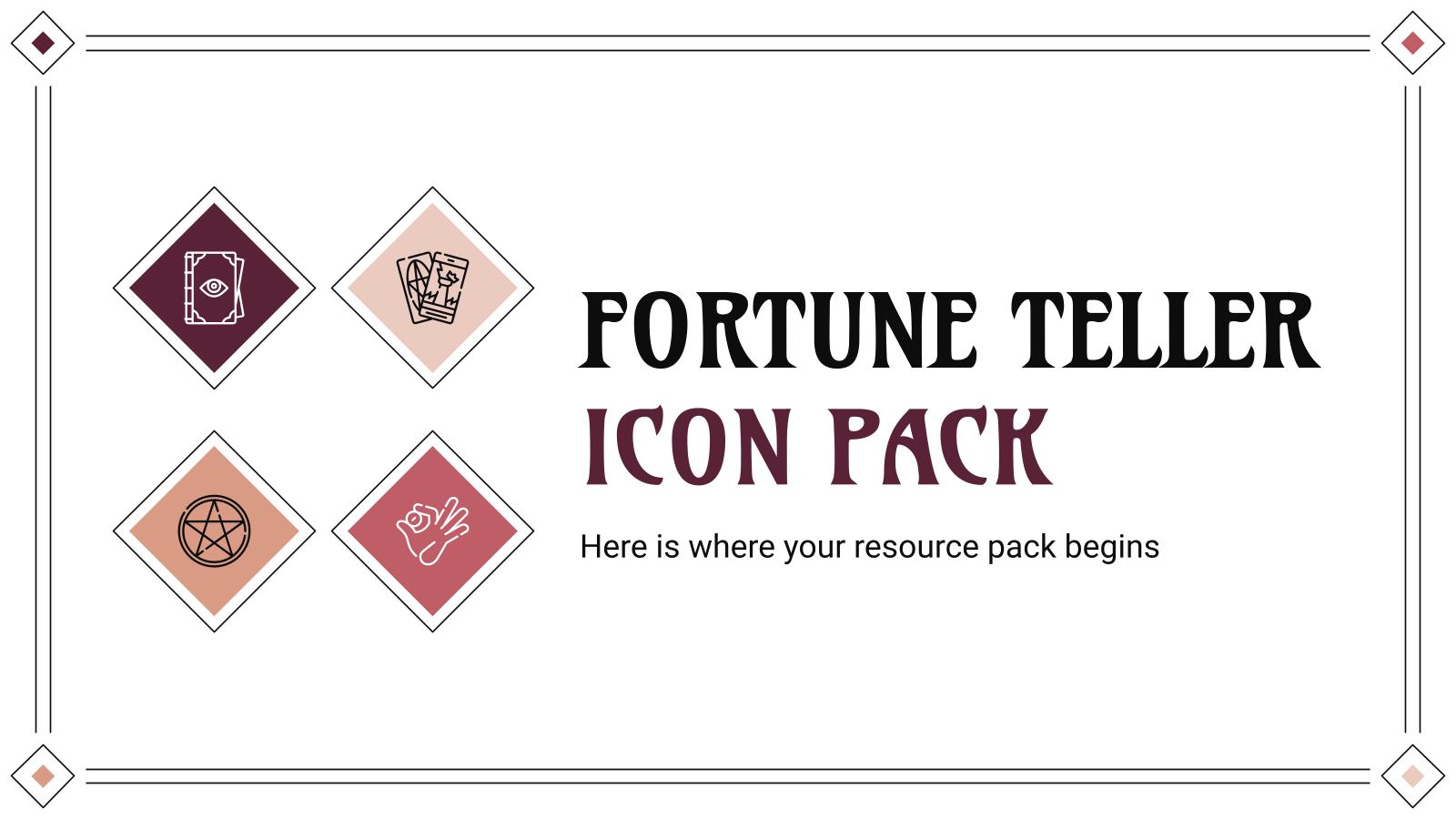 Fortune Teller Icon Pack presentation template 