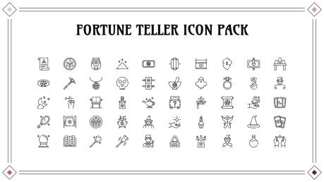 점쟁이 아이콘 팩 프레젠테이션 템플릿