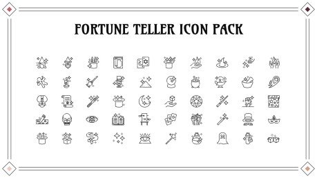 점쟁이 아이콘 팩 프레젠테이션 템플릿