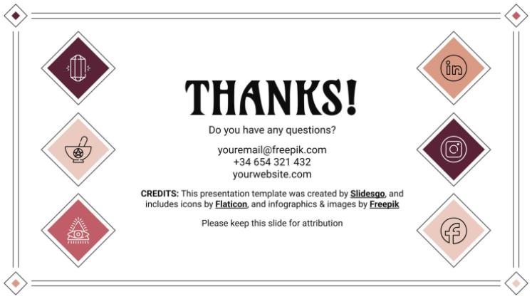 점쟁이 아이콘 팩 프레젠테이션 템플릿