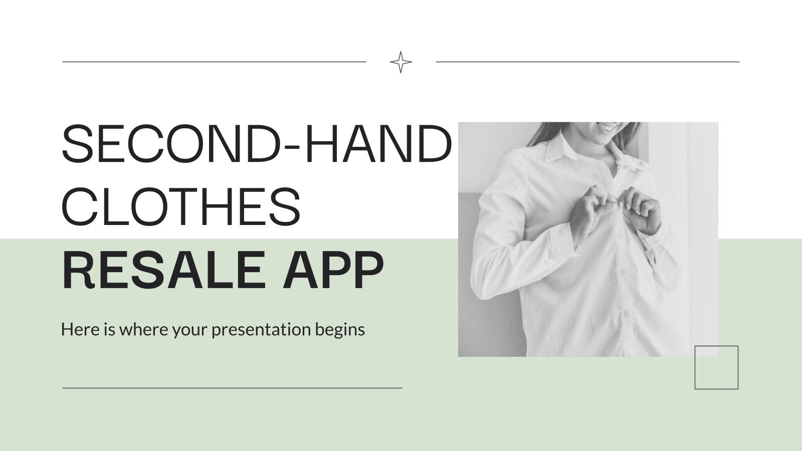 Second-hand Clothes Resale App presentation template 