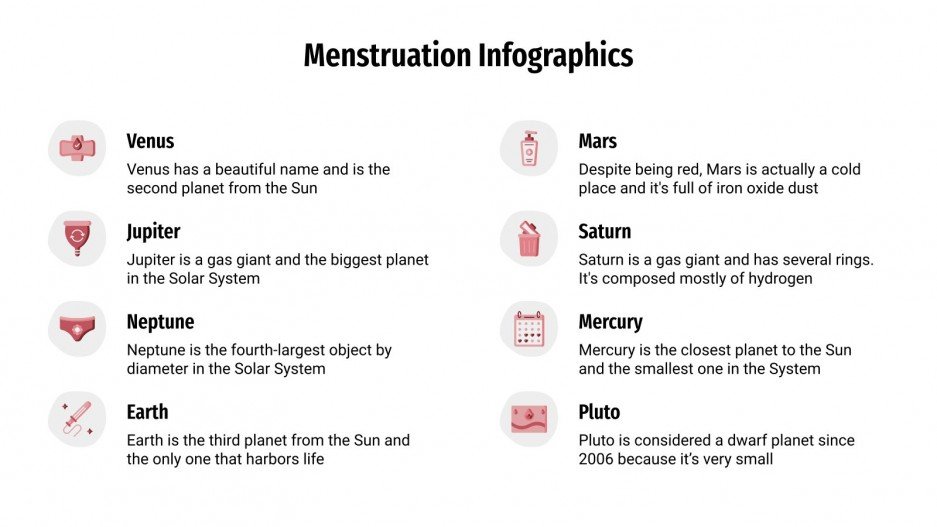 Menstruation Infographics Google Slides PowerPoint