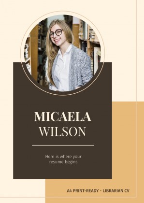 Modelo de apresentação CV de bibliotecário/a
