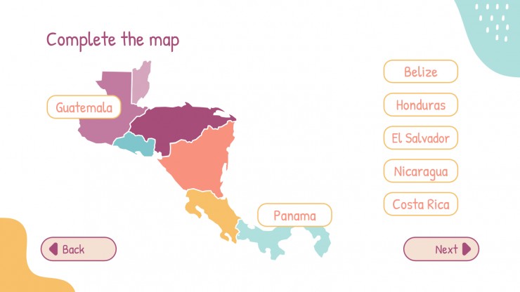 Plantilla de presentación Actividades de geografía