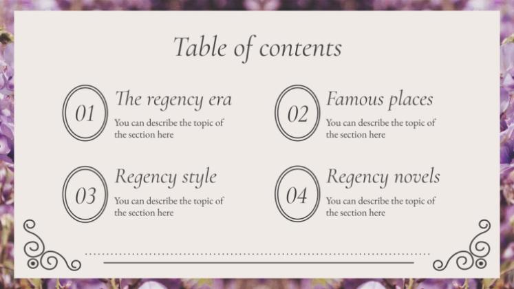 영국의 리젠시 시대 고등학교 역사 수업 프레젠테이션 템플릿