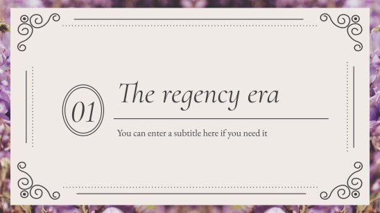 영국의 리젠시 시대 고등학교 역사 수업 프레젠테이션 템플릿