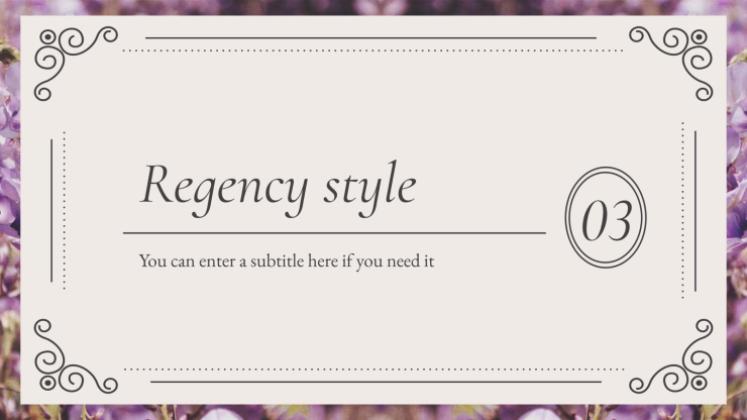 영국의 리젠시 시대 고등학교 역사 수업 프레젠테이션 템플릿