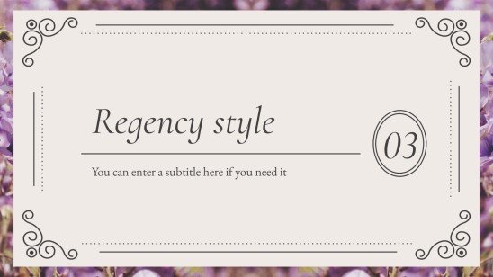 영국의 리젠시 시대 고등학교 역사 수업 프레젠테이션 템플릿