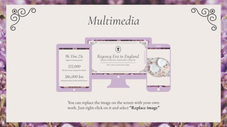 영국의 리젠시 시대 고등학교 역사 수업 프레젠테이션 템플릿