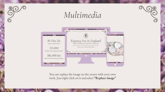 영국의 리젠시 시대 고등학교 역사 수업 프레젠테이션 템플릿