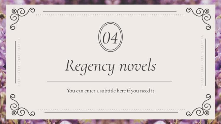 영국의 리젠시 시대 고등학교 역사 수업 프레젠테이션 템플릿