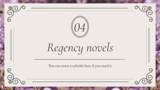 영국의 리젠시 시대 고등학교 역사 수업 프레젠테이션 템플릿