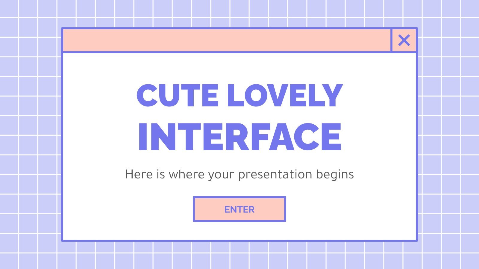 Cute Lovely Interface presentation template 