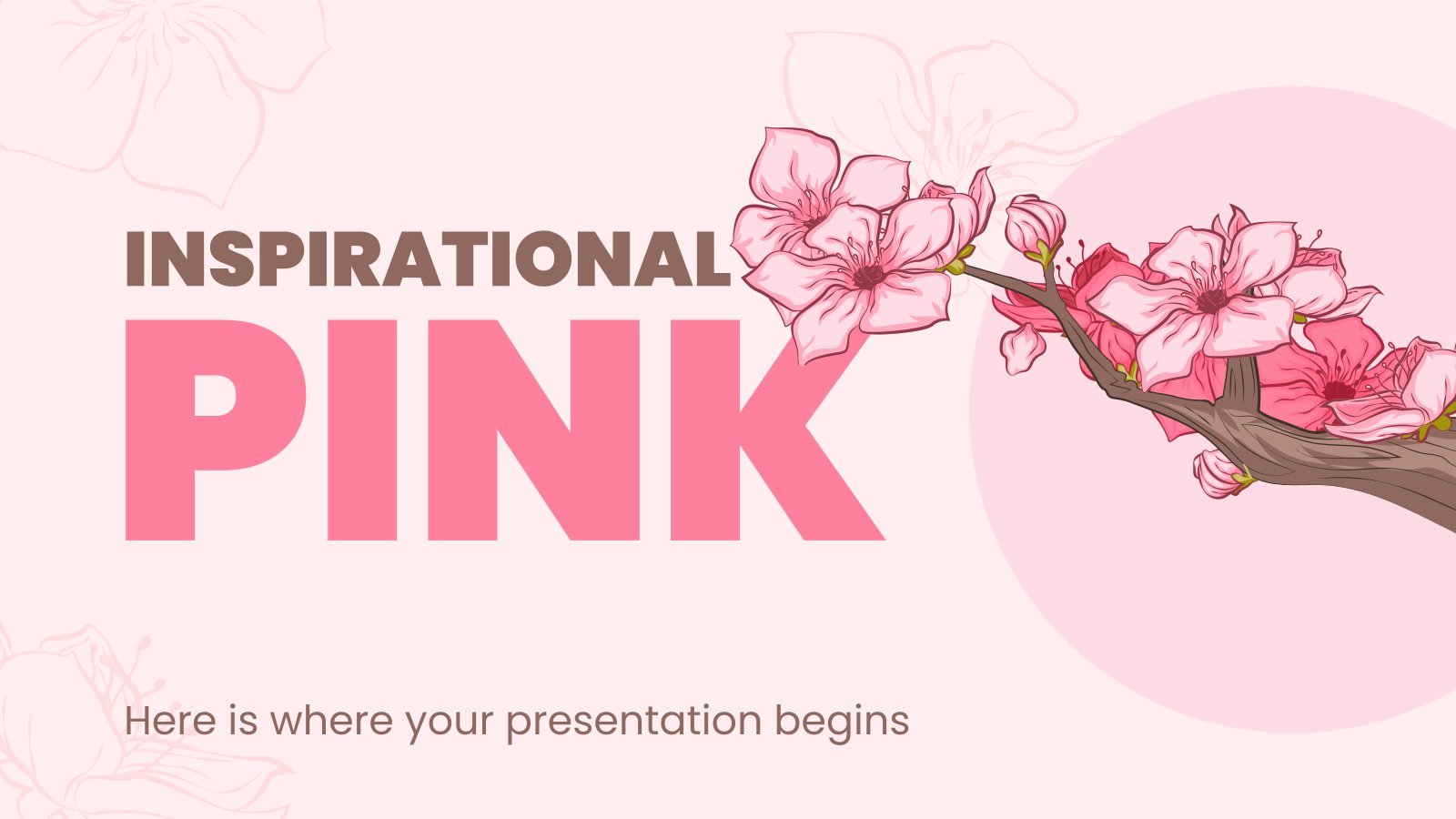 Inspirational Pink presentation template 