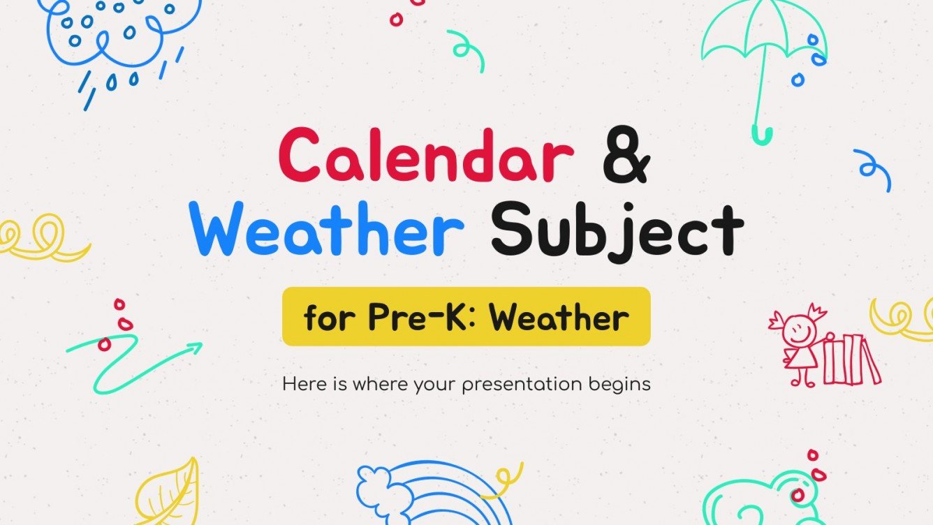 Calendar & Weather for PreK Weather Google Slides & PPT