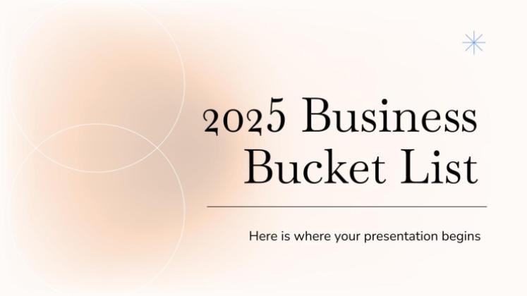 2025 Business Bucket List presentation template 