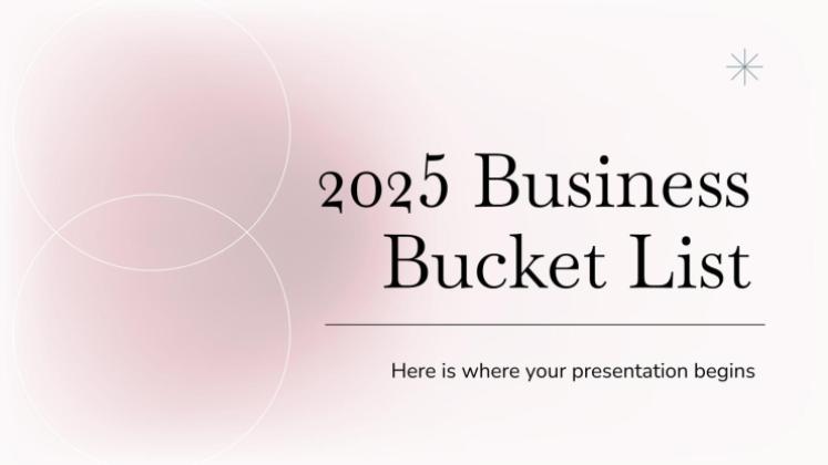 2025 Business Bucket List presentation template 