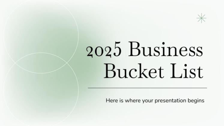 2025 Business Bucket List presentation template 