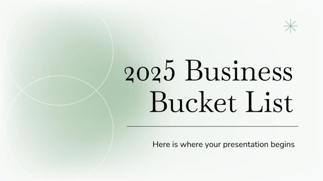 2025 Business Bucket List presentation template 