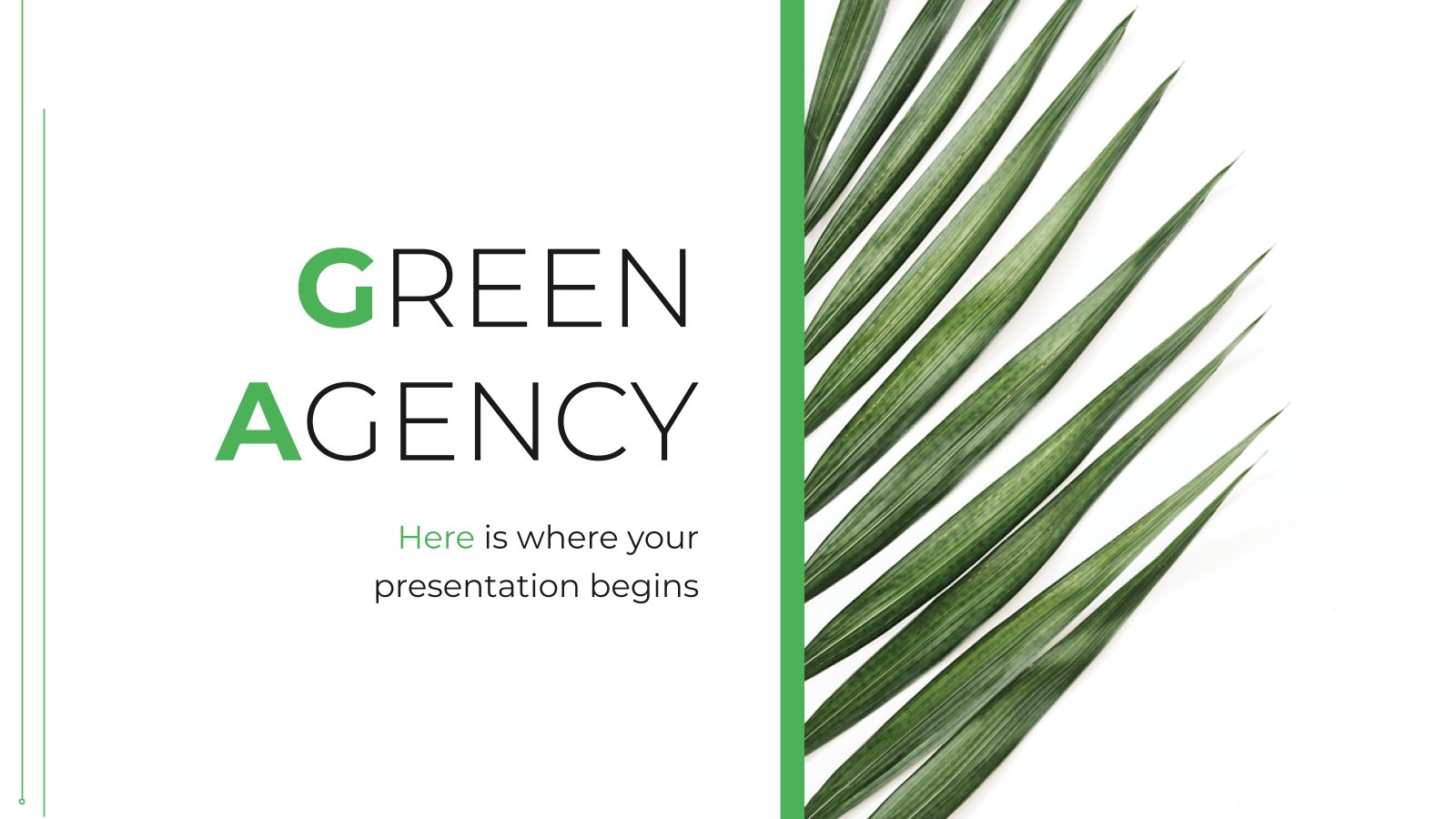 Green Agency presentation template 