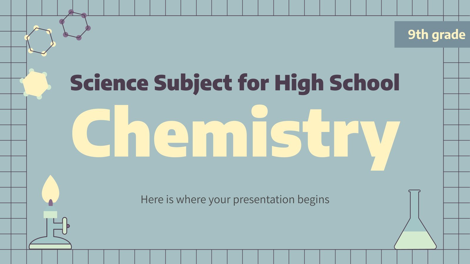 Science Subject for High School - 9th Grade: Chemistry presentation template 