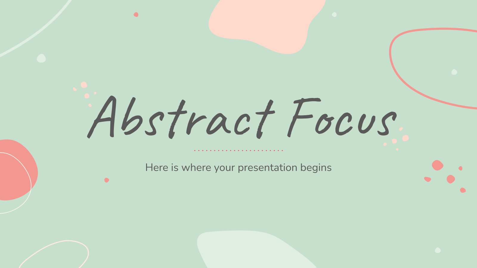 Abstract Focus presentation template 