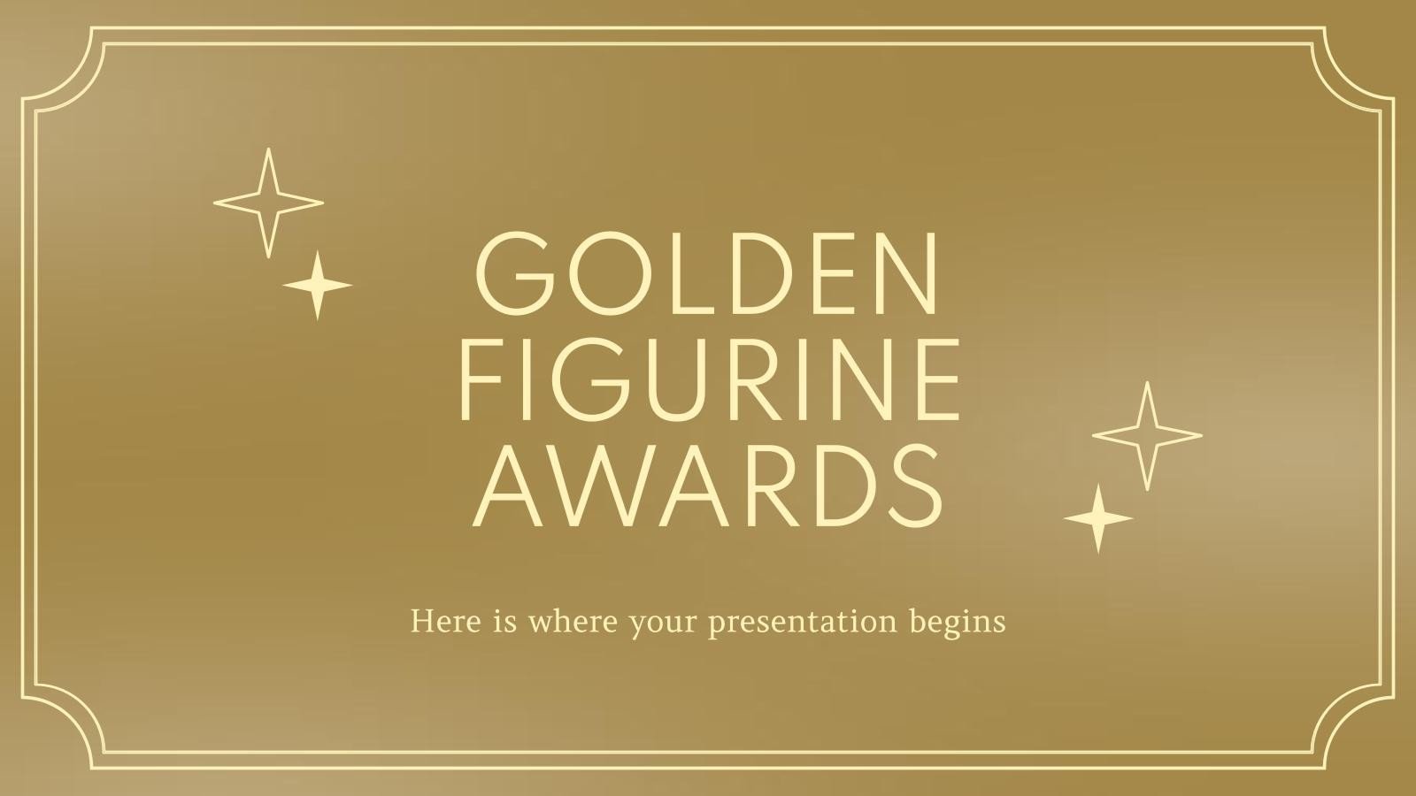 Verleihung goldene Statue Präsentationsvorlage
