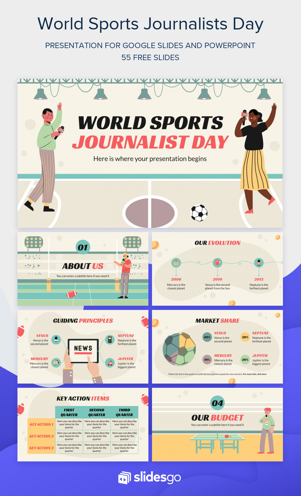 World Sports Journalists Day | Google Slides & PowerPoint