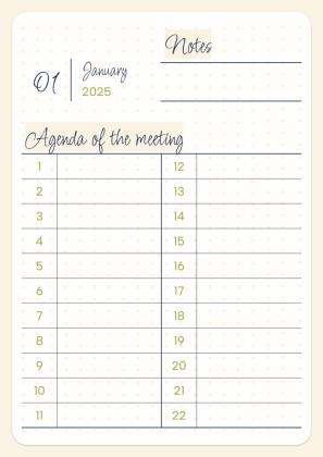 Daily Agenda 2025 presentation template 