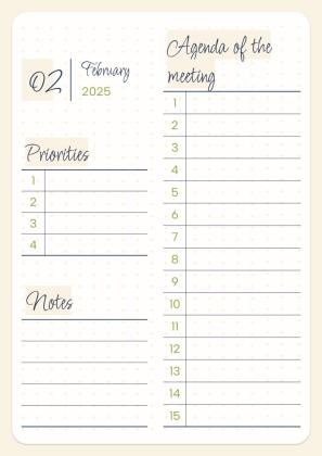 Daily Agenda 2025 presentation template 