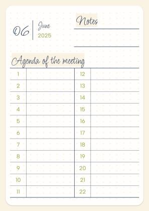 Daily Agenda 2025 presentation template 