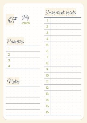 Daily Agenda 2025 presentation template 