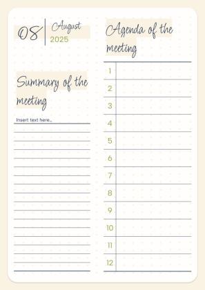 Daily Agenda 2025 presentation template 