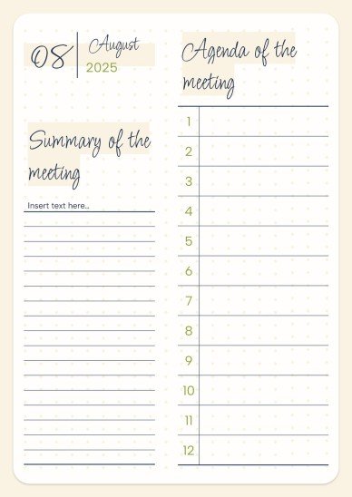 Daily Agenda 2025 presentation template 