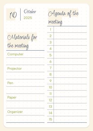 Daily Agenda 2025 presentation template 