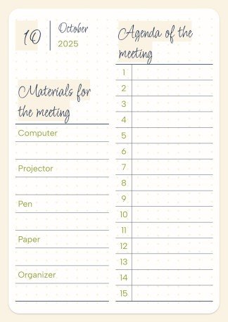 Daily Agenda 2025 presentation template 