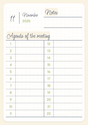 Daily Agenda 2025 presentation template 