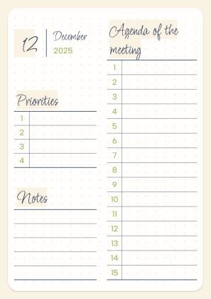 Daily Agenda 2025 presentation template 