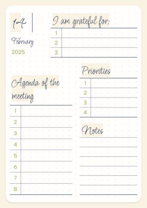 Daily Agenda 2025 presentation template 