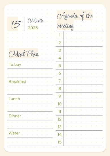 Daily Agenda 2025 presentation template 