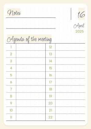 Daily Agenda 2025 presentation template 